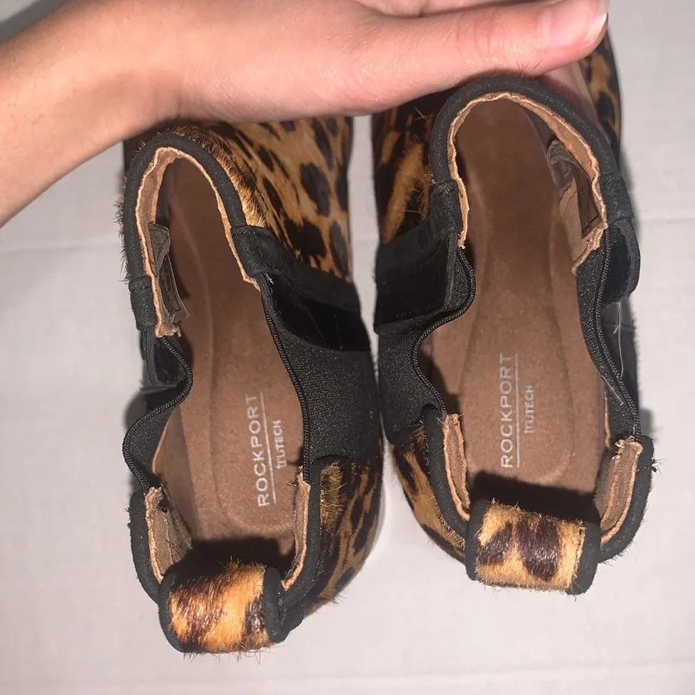 Rockport | Animal Fur Cheetah Print Booties Size 8 NEW - Picture 15 of 16
